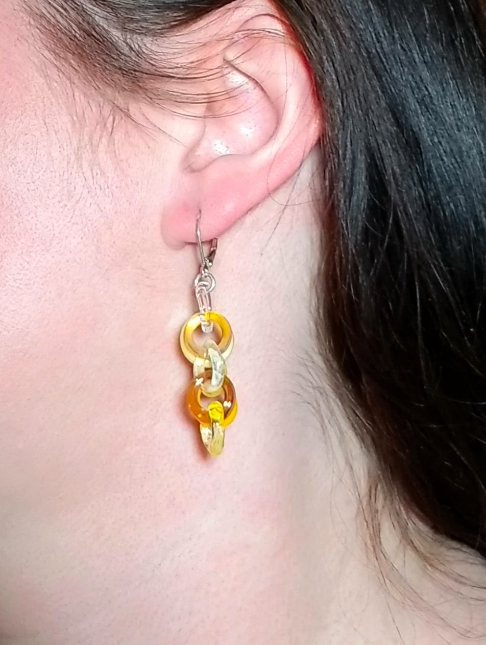 Yellow earrings online under 100